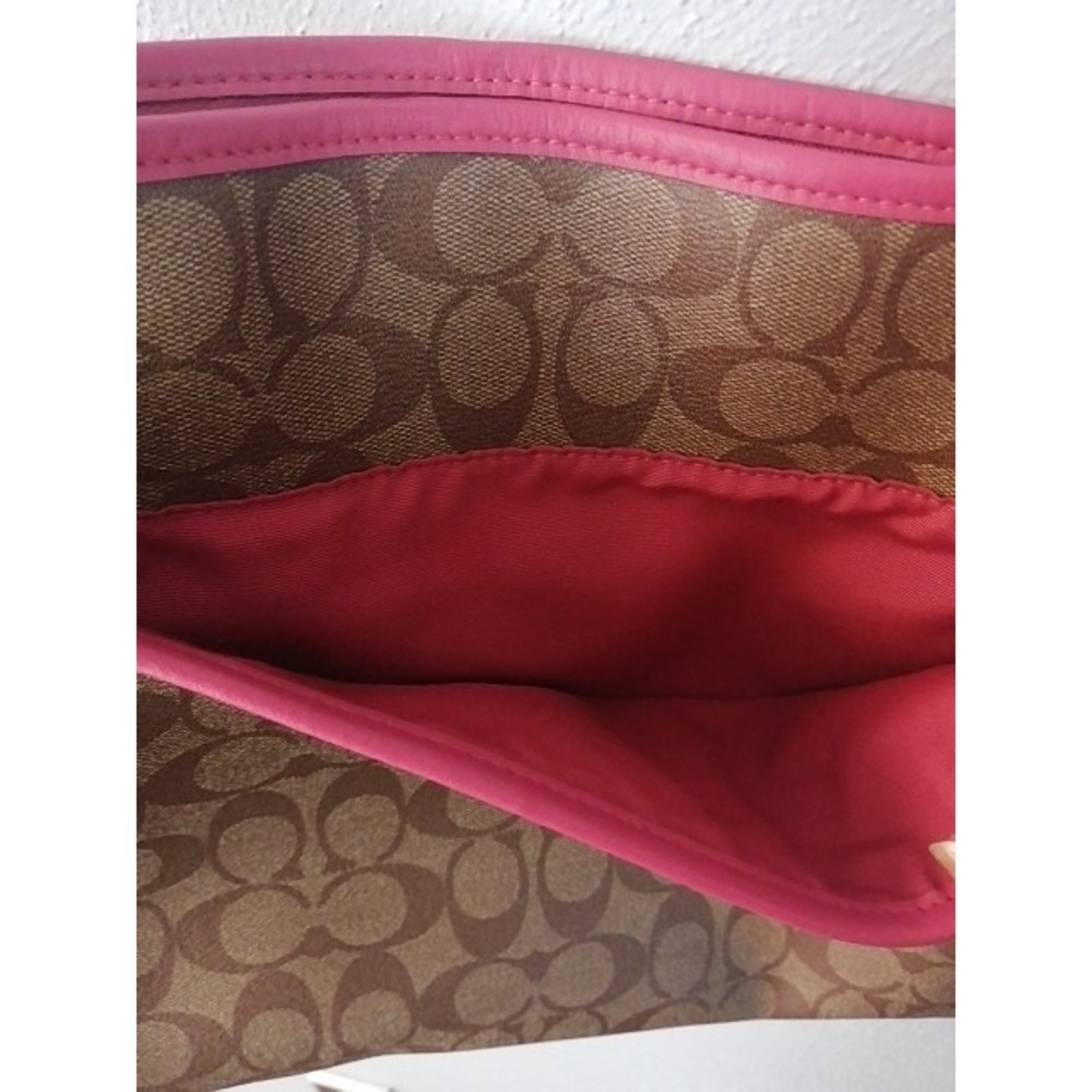 Coach Crossbody Womens Brown L Leather Shoulder Bag Adjustable Strap Zip Pockets - Picture 3 of 12